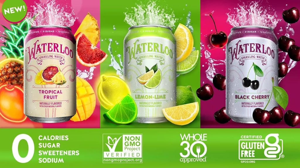 Sparkling Fruit Flavored Water, Zero Calorie, Naturally Flavored, 12 Fl Oz, 24 Pack P3425