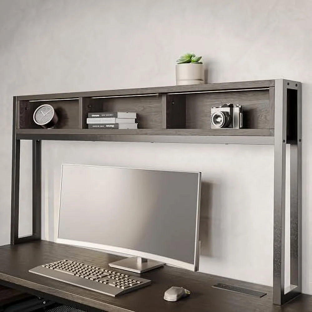 Computer Desk with Monitor Stand and File Cabinet, L-Shaped Desk for Home Office N921865