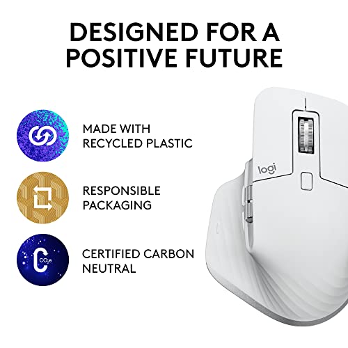 Wireless Performance Mouse with Ultra-Fast Scrolling, Ergo, 8K DPI, USB-C, Bluetooth, Pale Grey A260021
