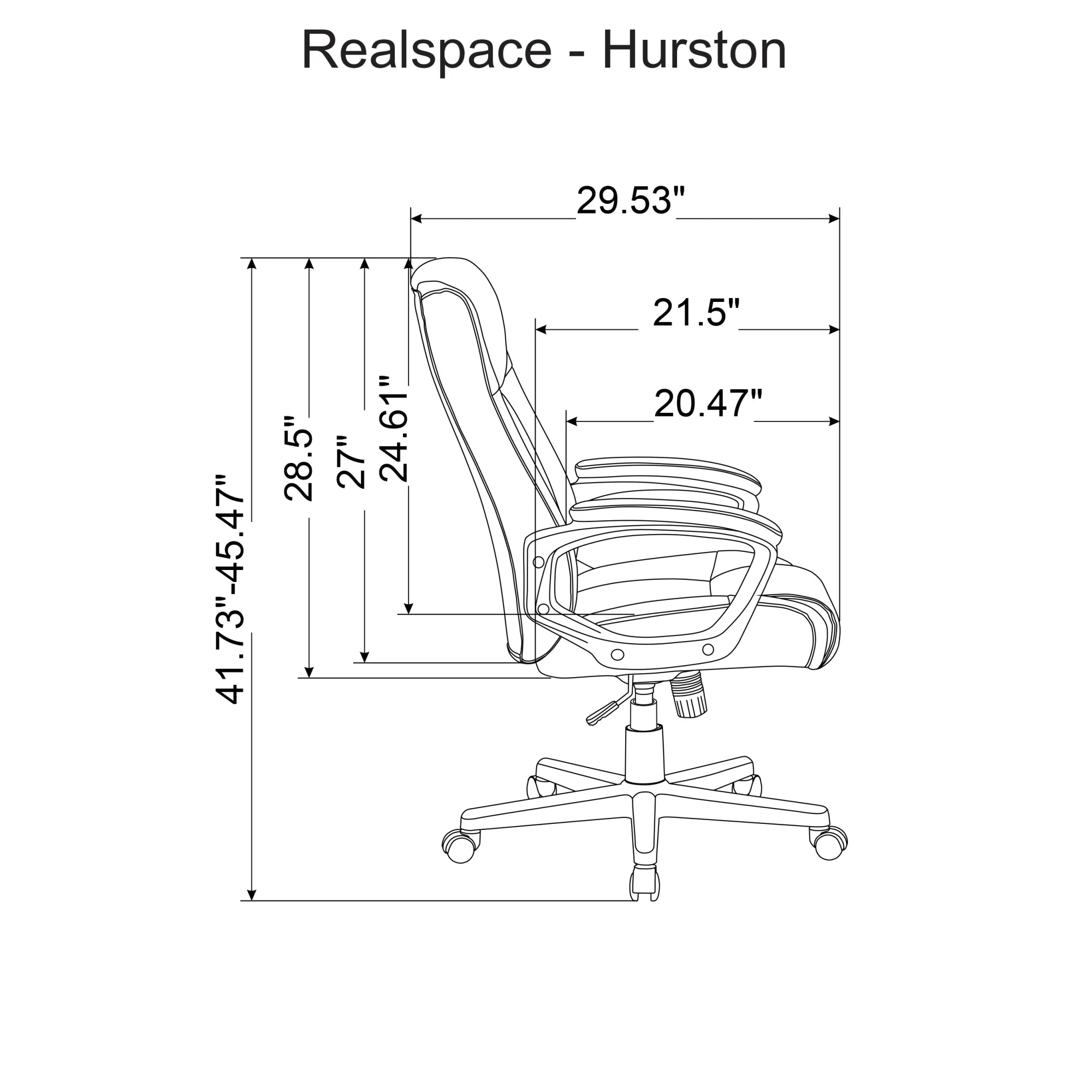 High-Back Bonded Leather Executive Chair, Black M587718