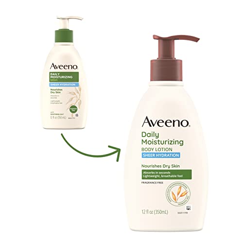 Daily Moisturizing Fragrance-Free Lotion with Prebiotic Oat, 12 fl. oz (Pack of 2) O443