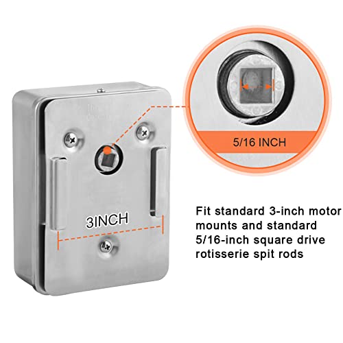 Electric Rotisserie Spit Motor for Grill, 110V, Holds Up to 30 lbs J666902
