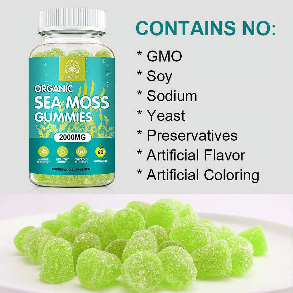 Organic Sea Moss Gummies with Apple Cider Vinegar, 2000mg G94021