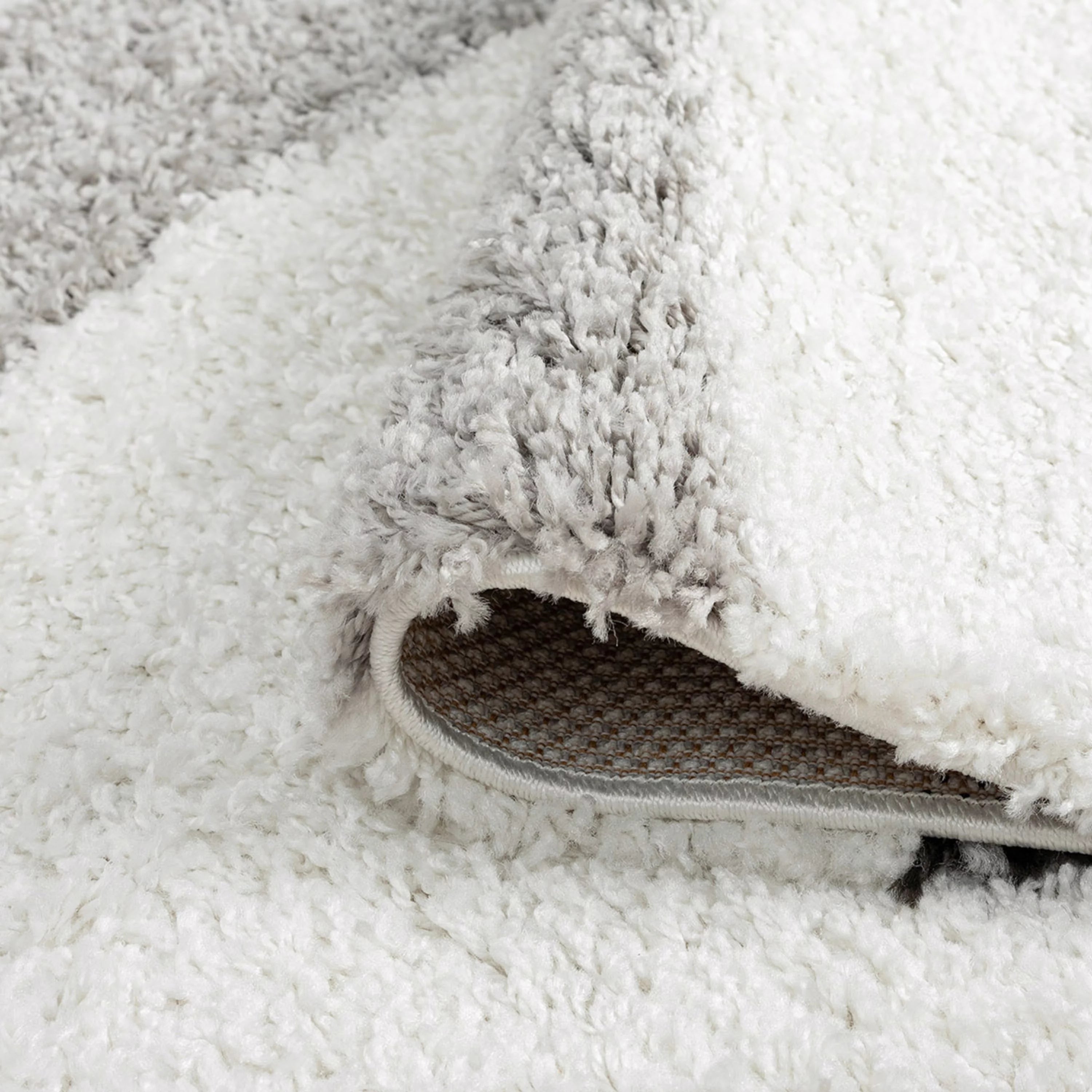 Modern White Area Rug 4x6 for Living Room, Bedroom, Dining Room, Indoor Entryway Y927030