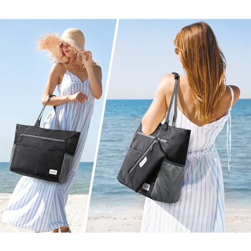 Waterproof Sandproof Beach Tote Bag, Large Capacity Foldable H350943