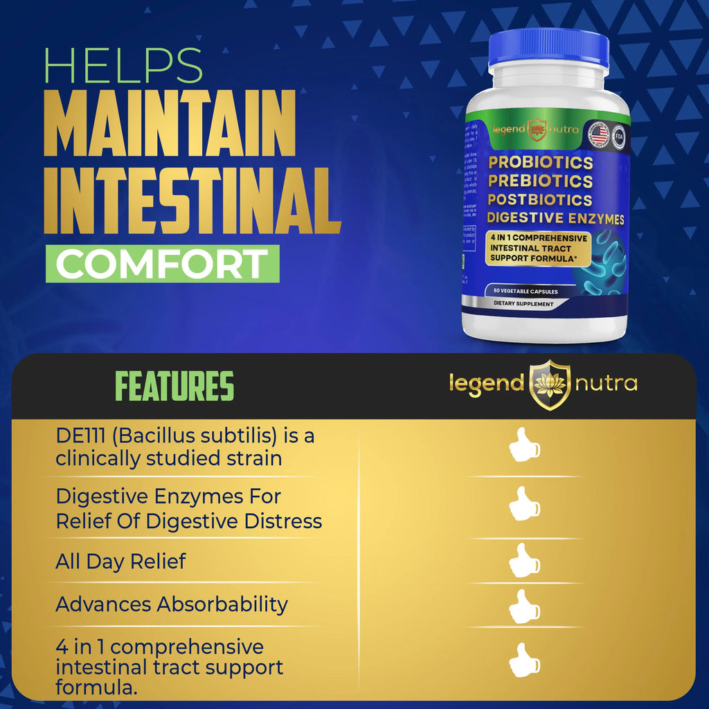 Digestive Enzymes Probiotics 4 in 1 for Men Women, 2-Pack, 120 Ct M73298