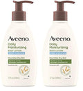 Aveeno Sheer Hydration Daily Moisturizing Fragrance-Free Lotion with Nourishing Prebiotic Oat, Fast-Absorbing Body Moisturizer for Dry Skin with Lightweight, Breathable Feel, 12 fl. oz (Pack of 2)