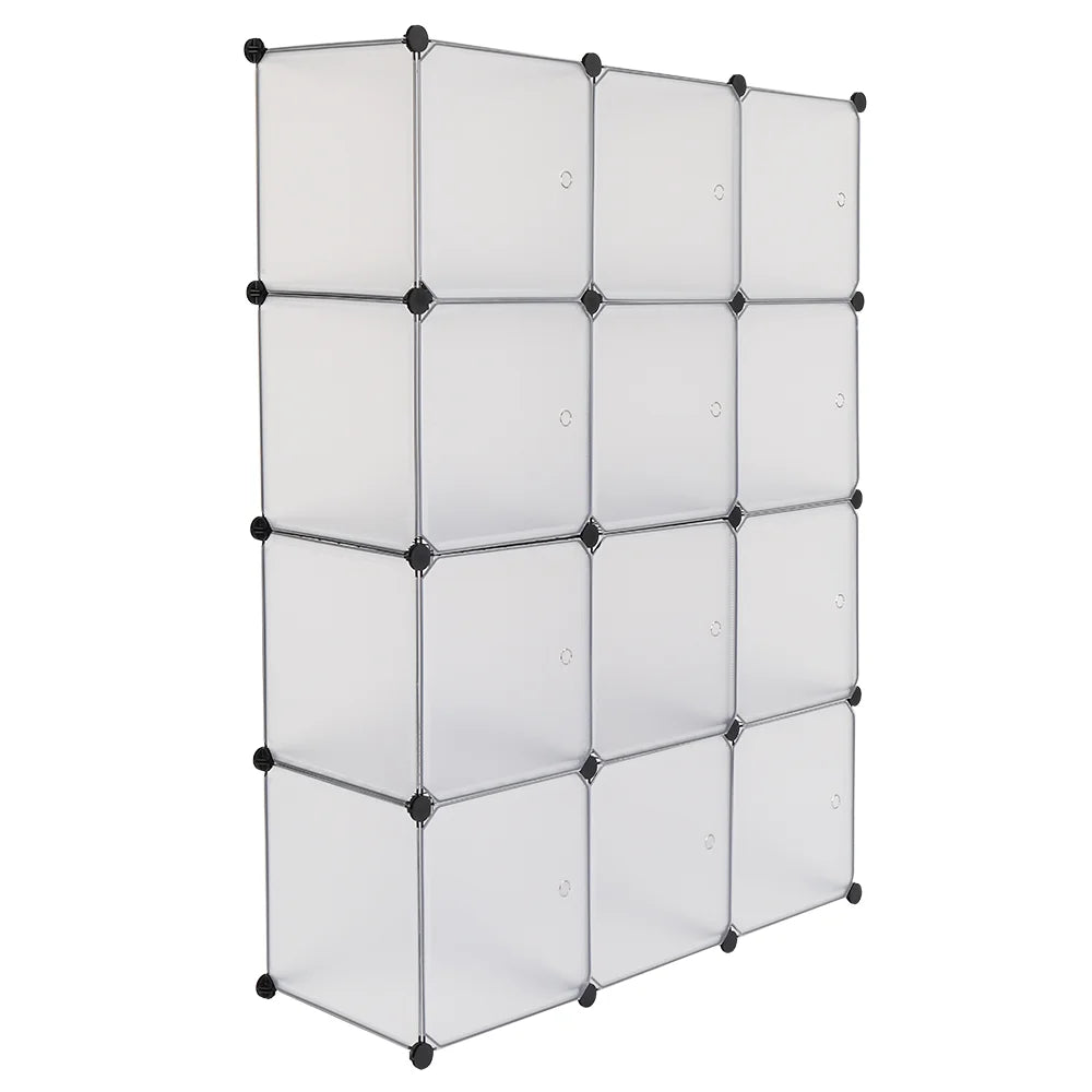 12-Cube Bookshelf Closet Organizer Storage Shelves, White N97603