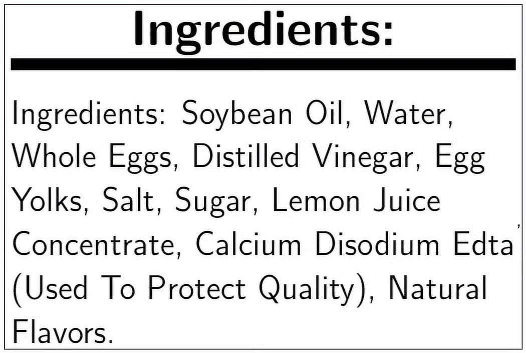 Real Mayonnaise, 1 Gallon J2600
