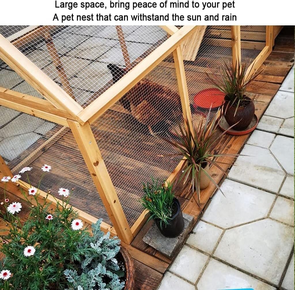 Wooden Chicken Coop with Outdoor Run for Rabbits and Poultry M6905