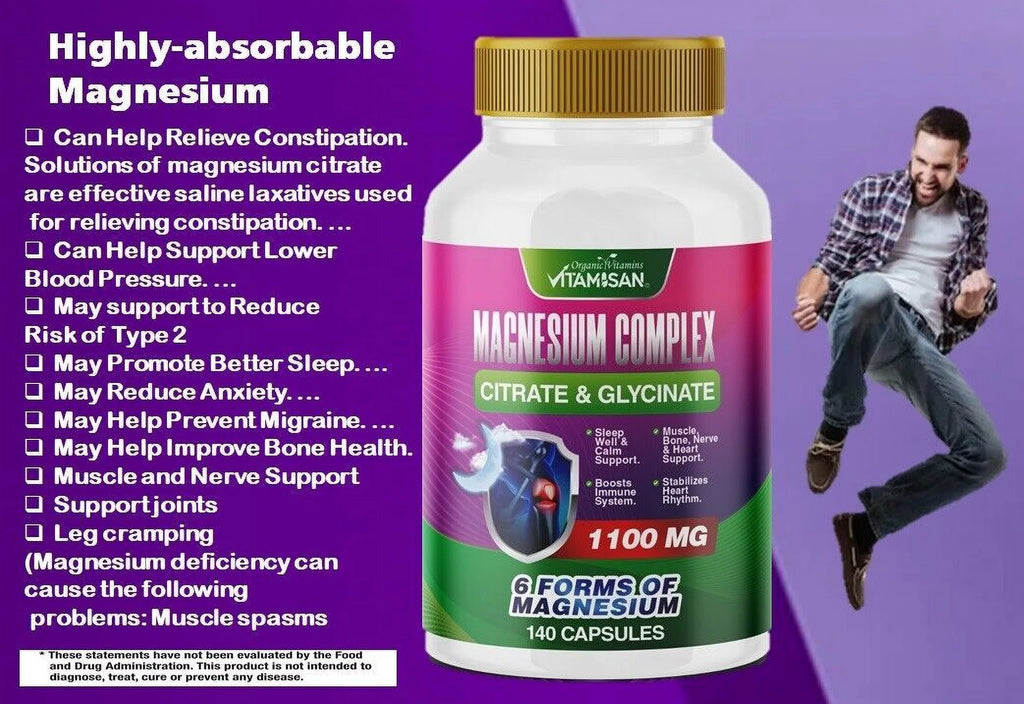 Magnesium Citrate Capsules 1100mg, 140 Count J64329