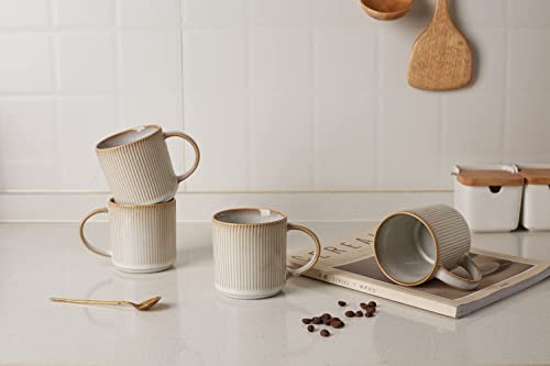 Coffee Mug Set for 6, 12 oz with Handle, Smoky Blue H570266