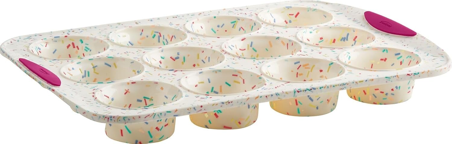For Trudeau For Confetti For Structure Silicone, 12-Cavity Muffin Mold, 05118553