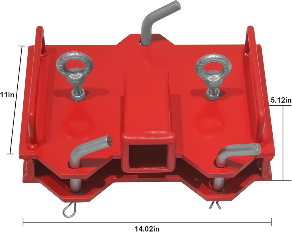 2" Trailer Hitch Receiver for Dual Pallet Forks B850