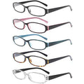 NORPERWIS Reading Glasses 5 Pairs Spring Hinge Comfort Fashion Quality Readers for Men and Women