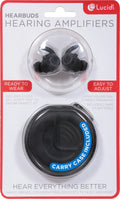 Lucid Audio HearBuds PSAP Hearing Amplifiers for Adults, Seniors, TV - Black