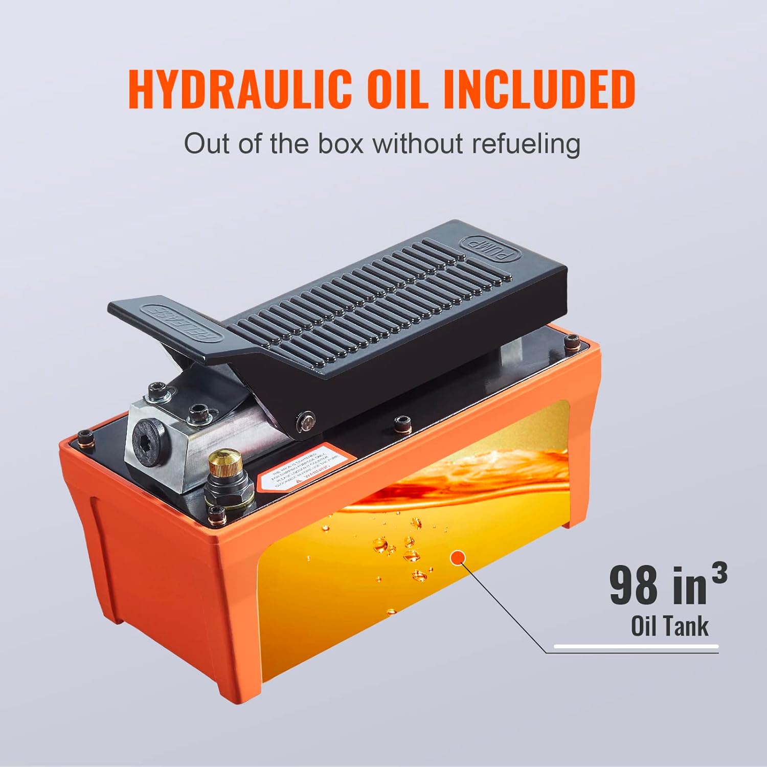 Air Hydraulic Pump, 10,000 PSI, Foot Actuated S582856