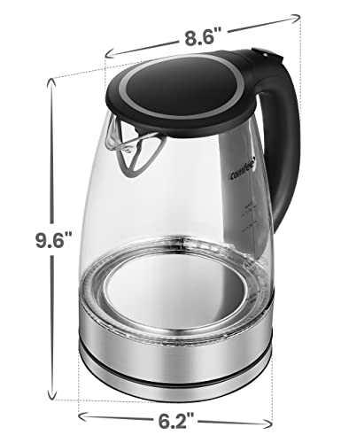 Stainless Steel Electric Kettle with Temperature Control, 1.7L I21874