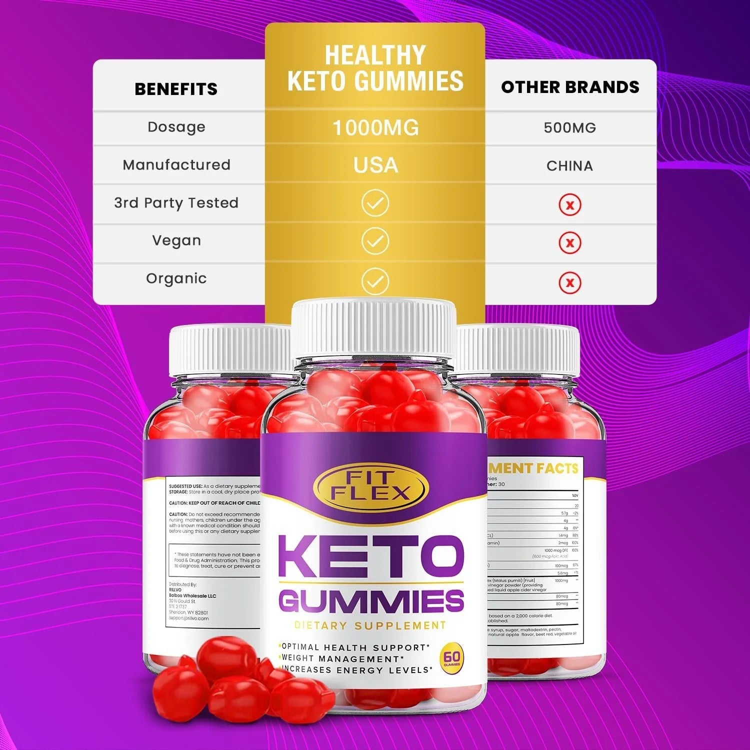 Keto ACV Gummies Apple Cider Vinegar Supplement with B12 Beet Root, 300 Count Z539