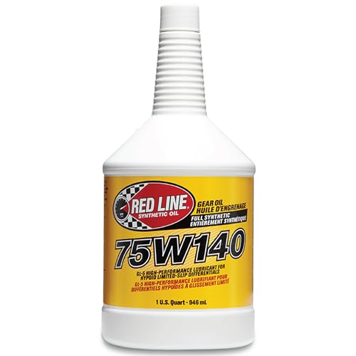 Red Line (57914) 75W140 GL-5 Synthetic Gear Oil for Hypoid Limited Slip Differentials - 1 Quart