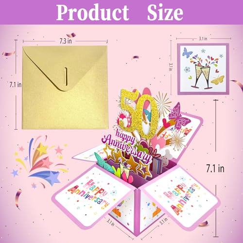 10th Anniversary Card for Husband Wife, Funny 10 Years Married Card for Parents J910109