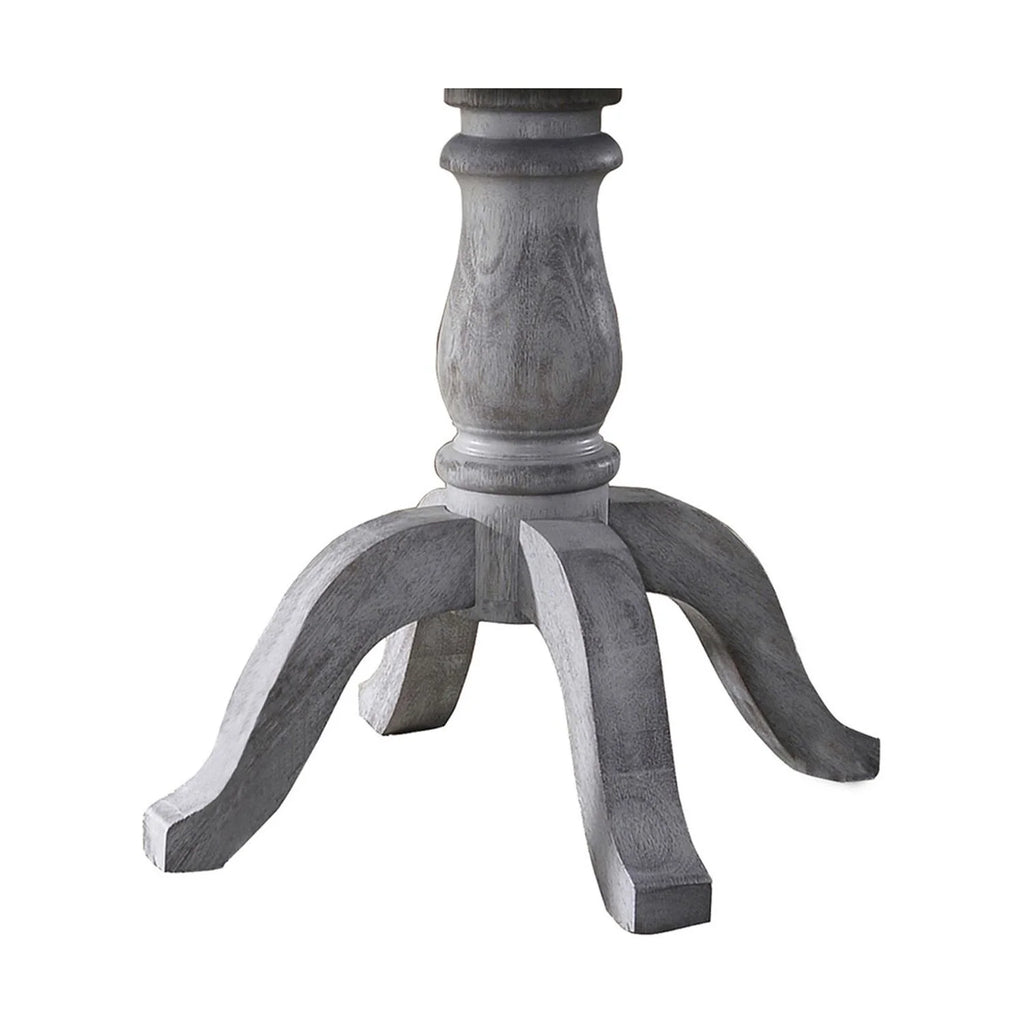 Farmhouse Style Wood Round Dining Table in Weathered Gray U772056