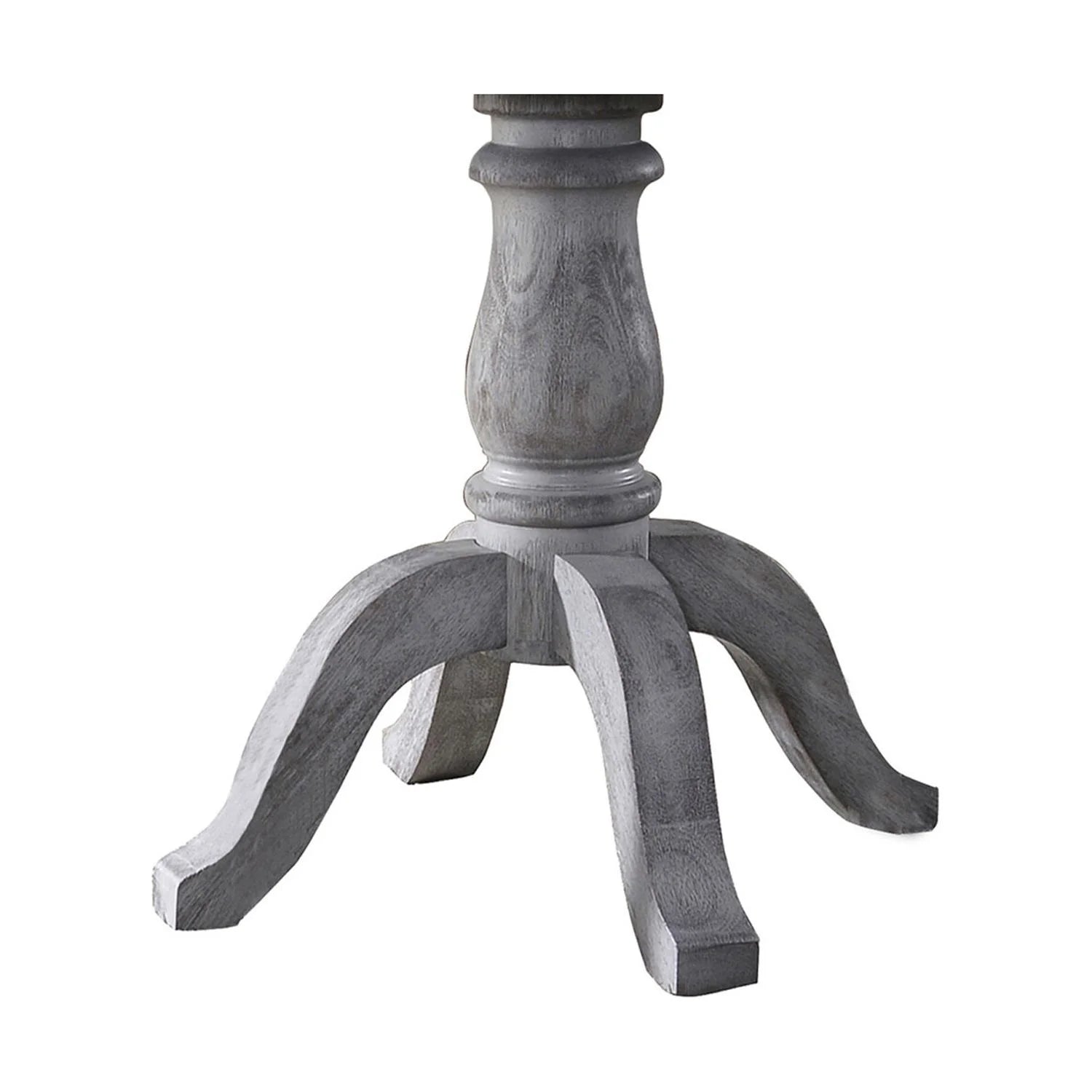 Farmhouse Style Wood Round Dining Table in Weathered Gray U772056