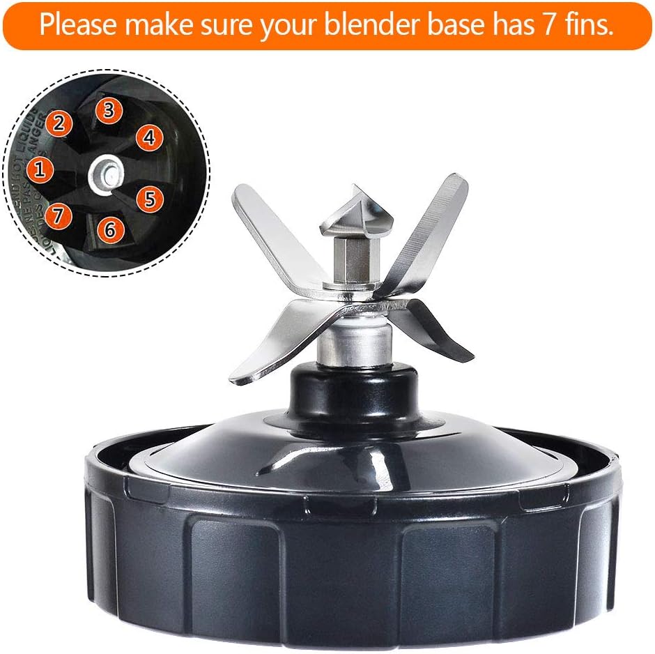 Blender Replacement Blade, 7 Fins, Compatible with Nutri Ninja Auto iQ Models J913813