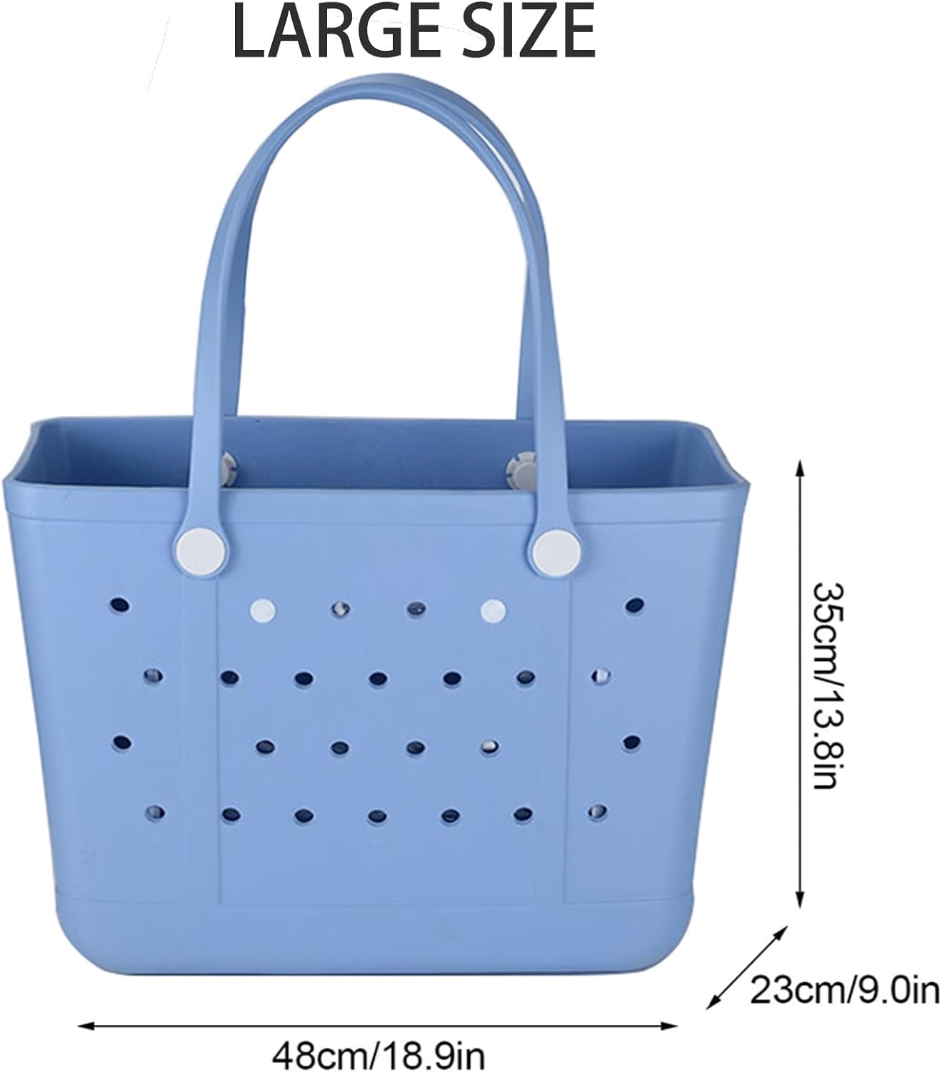 Large Rubber Beach Bag Waterproof Sandproof Tote V8494