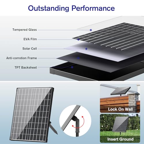 Solar Pond Pump 30W, 430GPH Adjustable Flow with Diverter Valve and 6.6 FT Tubing B8493