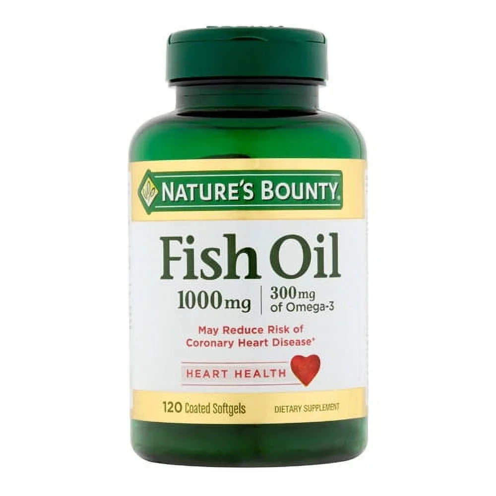 Odorless Fish Oil 1000 mg with Omega 3 Softgels, 120 Count, 2 Pack H41488