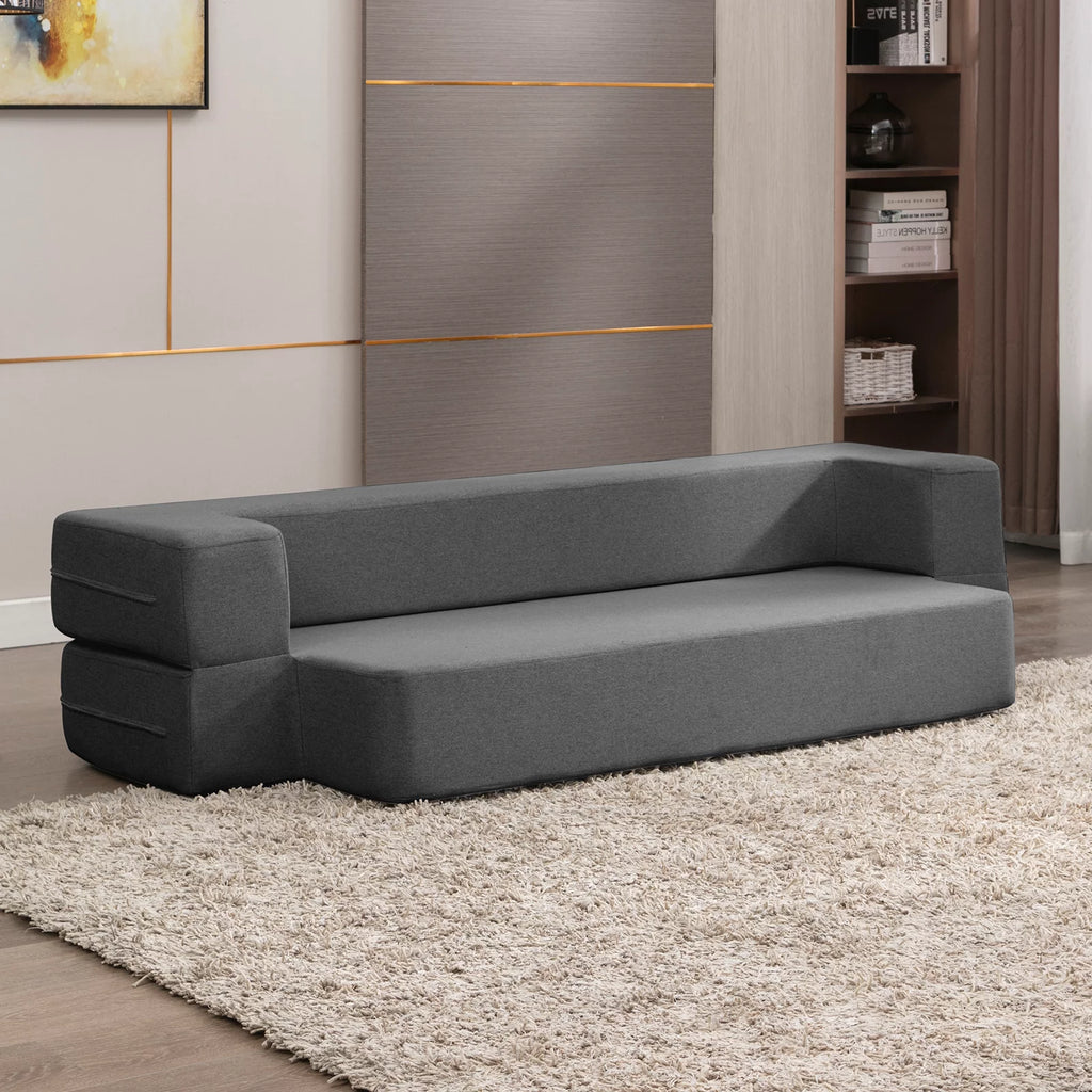 Folding Queen Size Sleeper Sofa Bed with Memory Foam, Dark Gray C28121