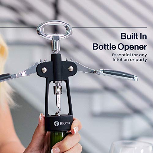 Wine Opener with Winged Grip and Stopper P183