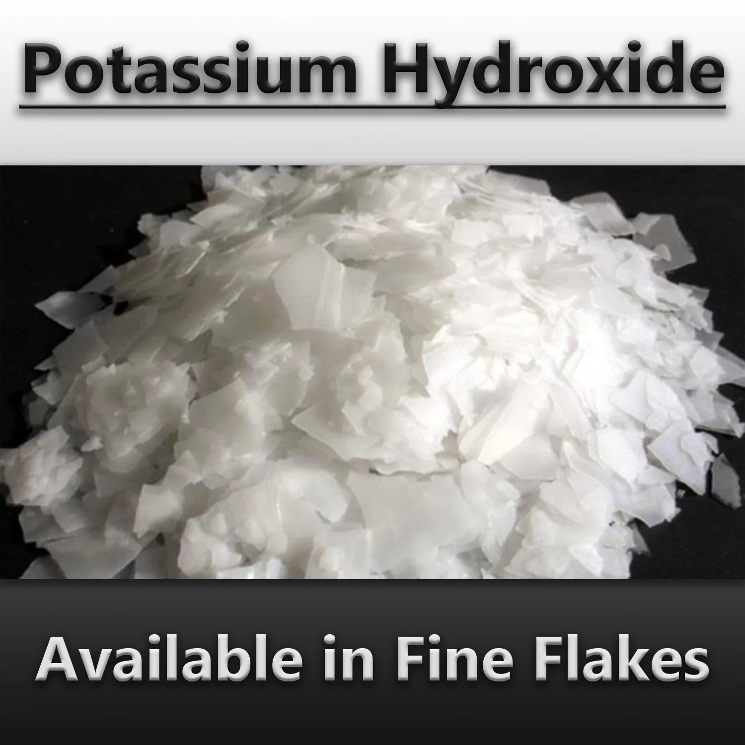 Potassium Hydroxide 90% Pure, Caustic Potash for Soap Making, 4 lbs U55664