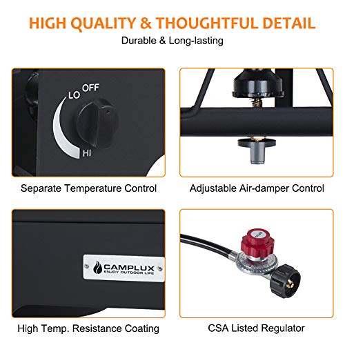 Single Propane Burner for Camping Outdoor Cooking X4528