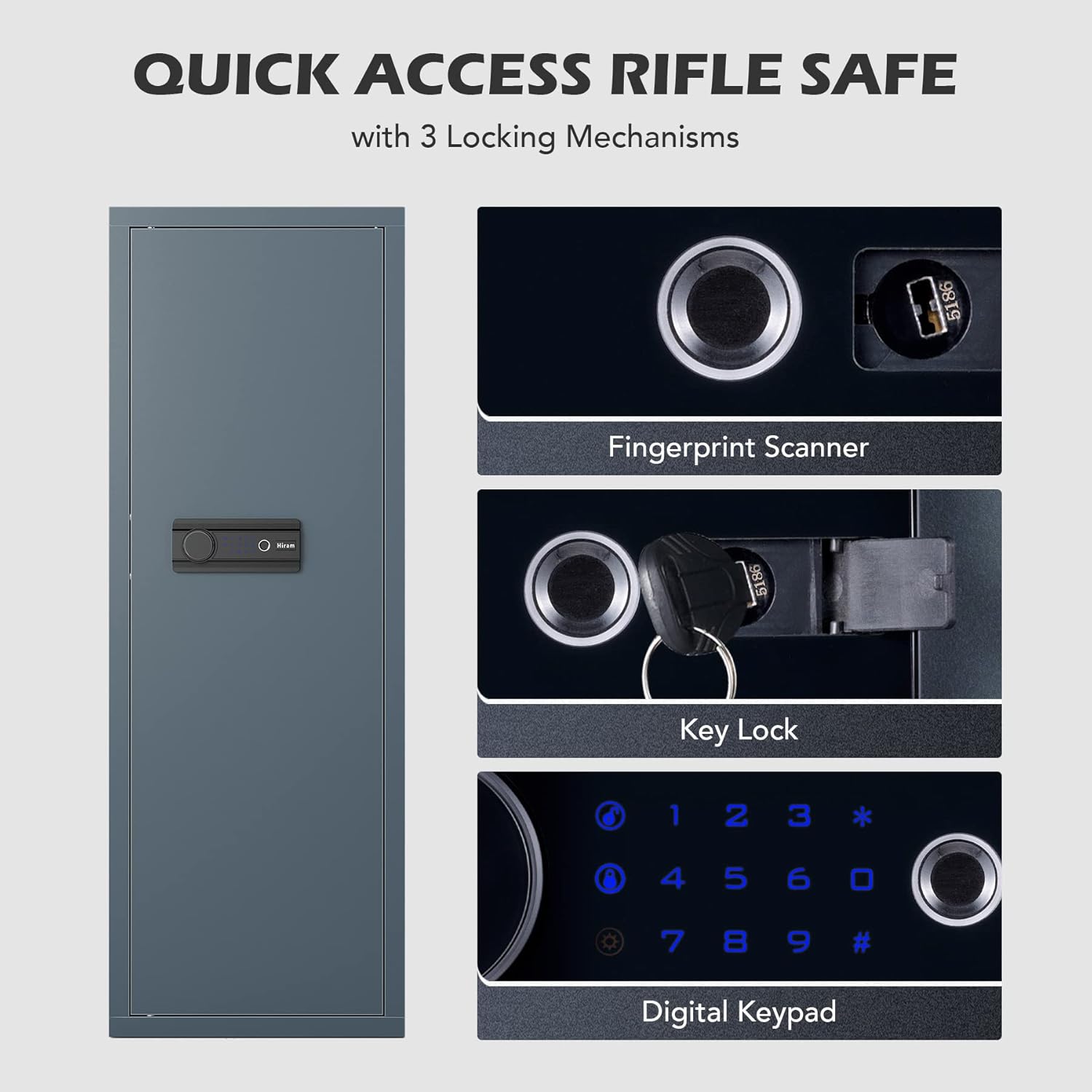 Biometric Gun Safe Cabinet for Rifles and Pistols C40479