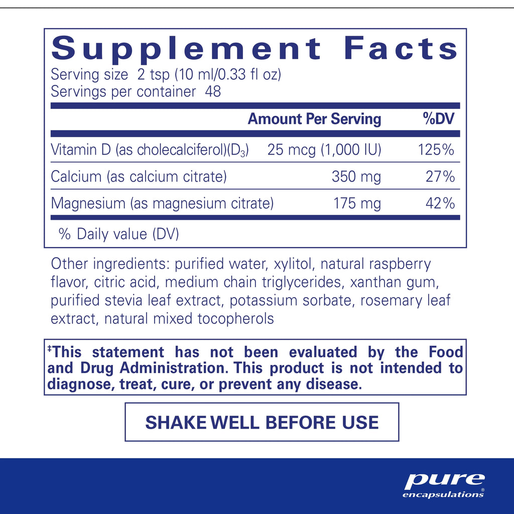 Calcium Magnesium Vitamin D Liquid Supplement Z3296