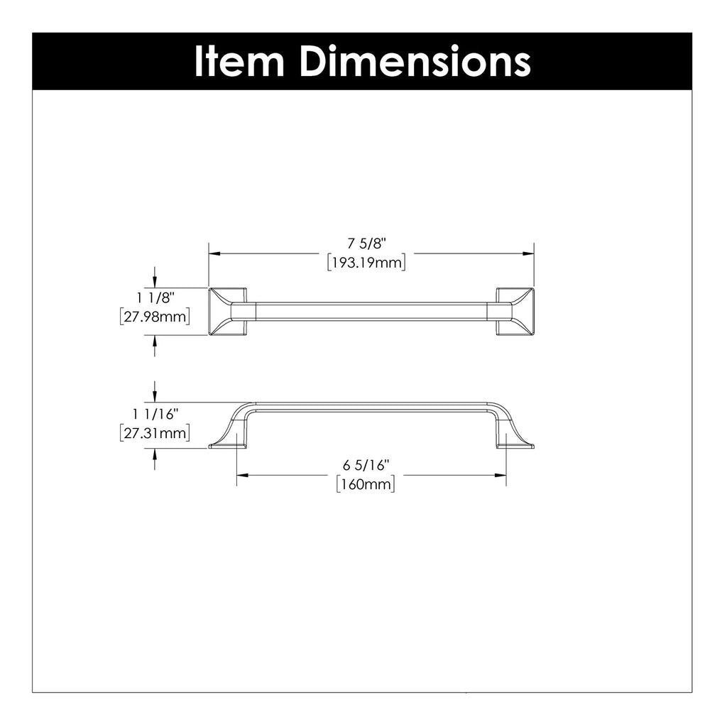 Forge 6-5/16" Center to Center Modern Farmhouse Cabinet Pull S269