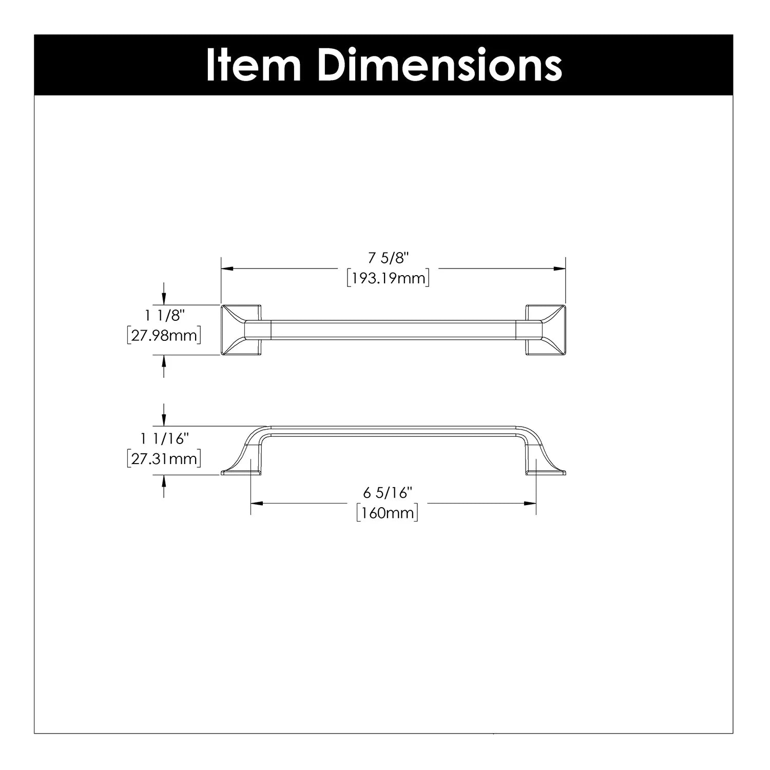 Forge 6-5/16" Center to Center Modern Farmhouse Cabinet Pull S269