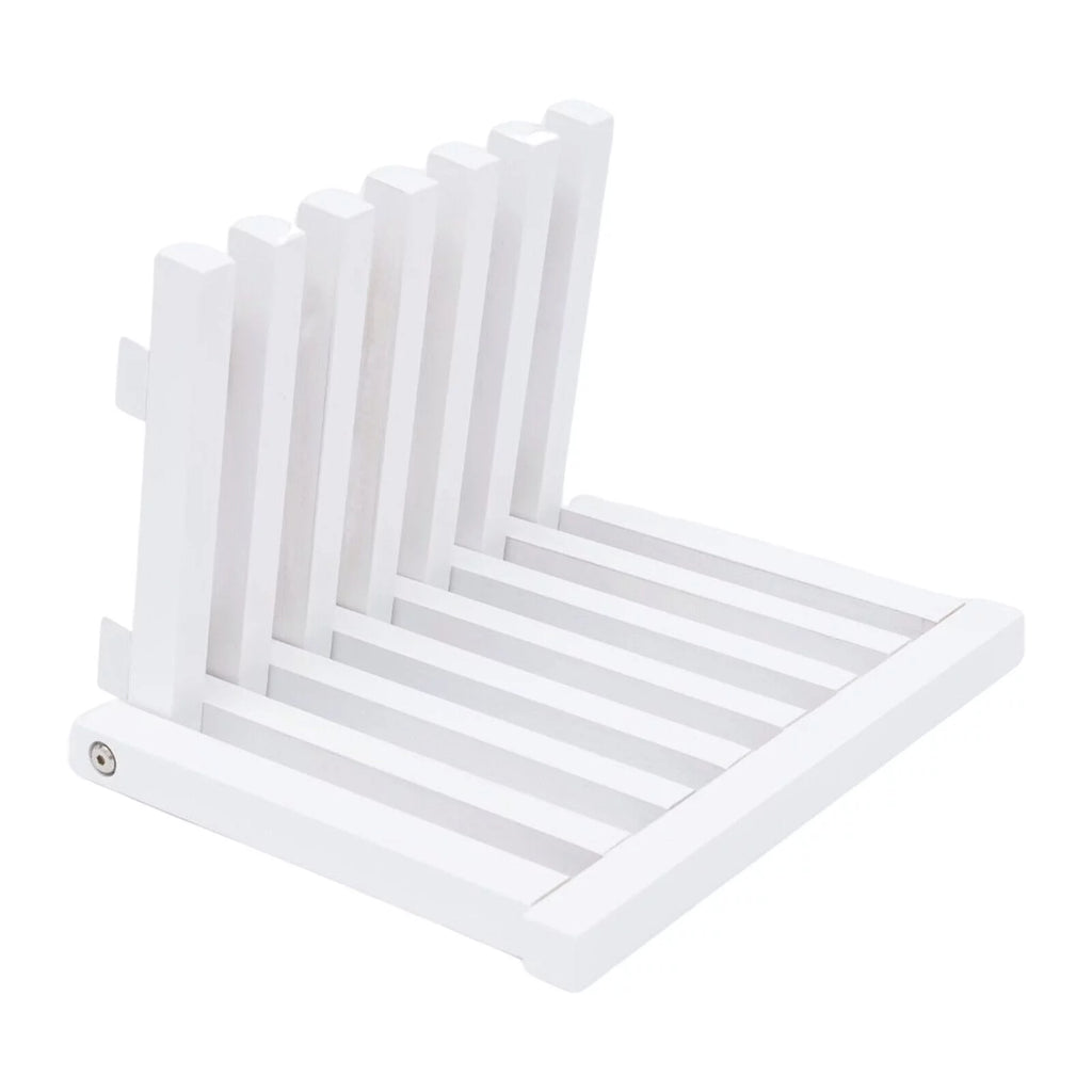 Wall Mounted Folding Stool Chair Rubber Wood White Shower Seat Bench E615683