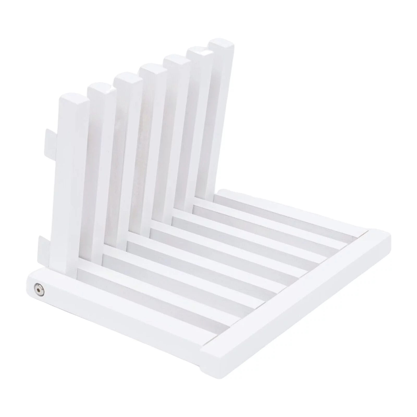 Wall Mounted Folding Stool Chair Rubber Wood White Shower Seat Bench E615683