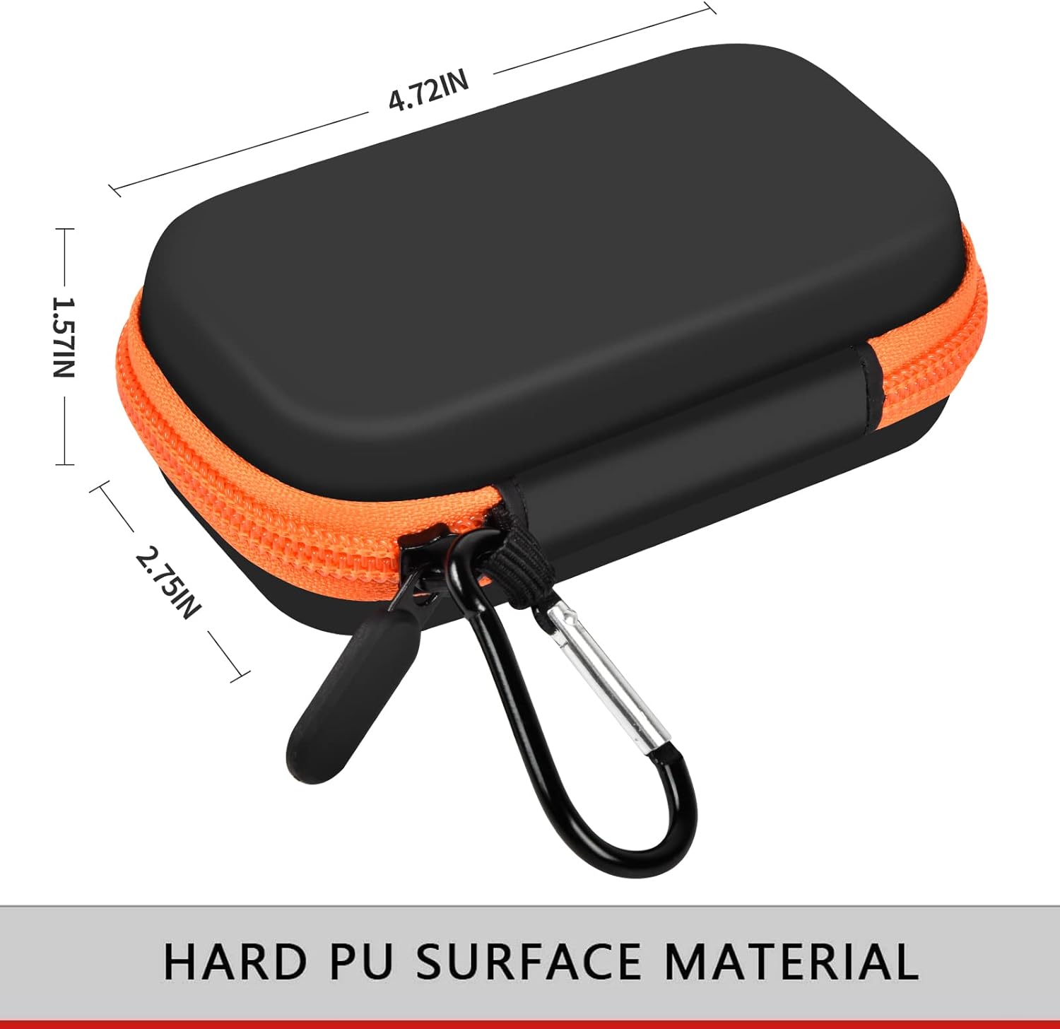2 Bay SSD Hard Drive Case for Portable External SSD, Orange T506748