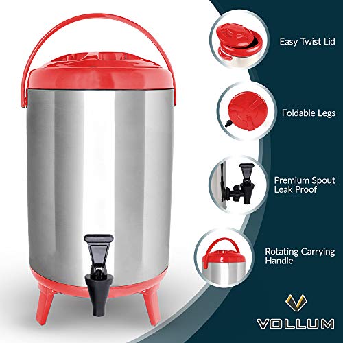 Stainless Steel Insulated Beverage Dispenser 10L with Spigot R55564