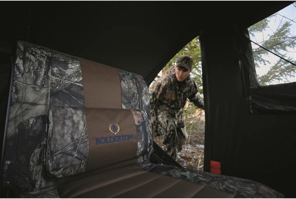 Swivel Camo Hunting Blind Chair, Folding, Lightweight, Padded Seat K30712