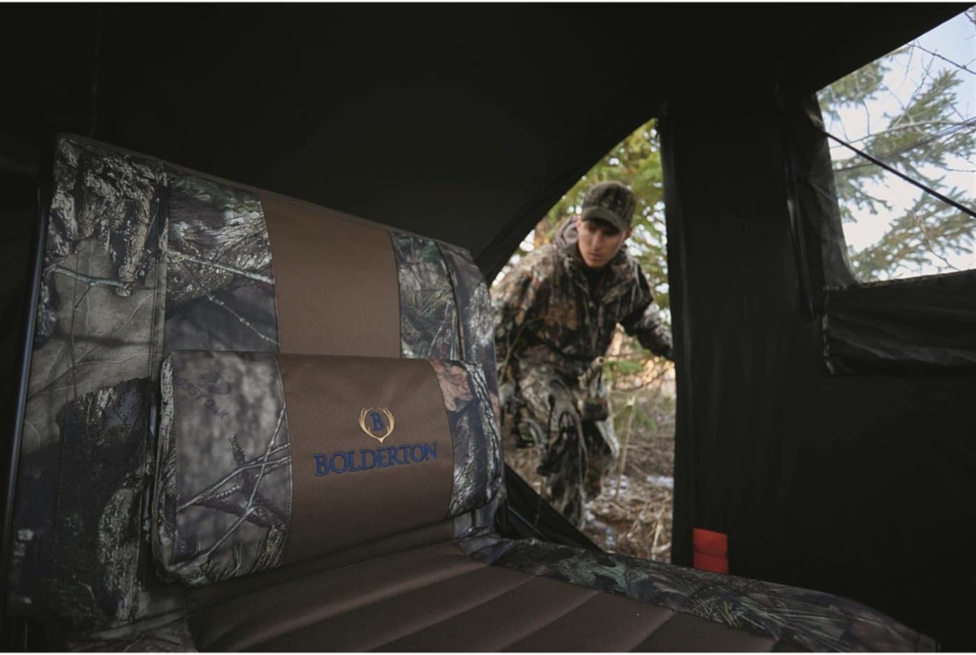 Swivel Camo Hunting Blind Chair, Folding, Lightweight, Padded Seat K30712