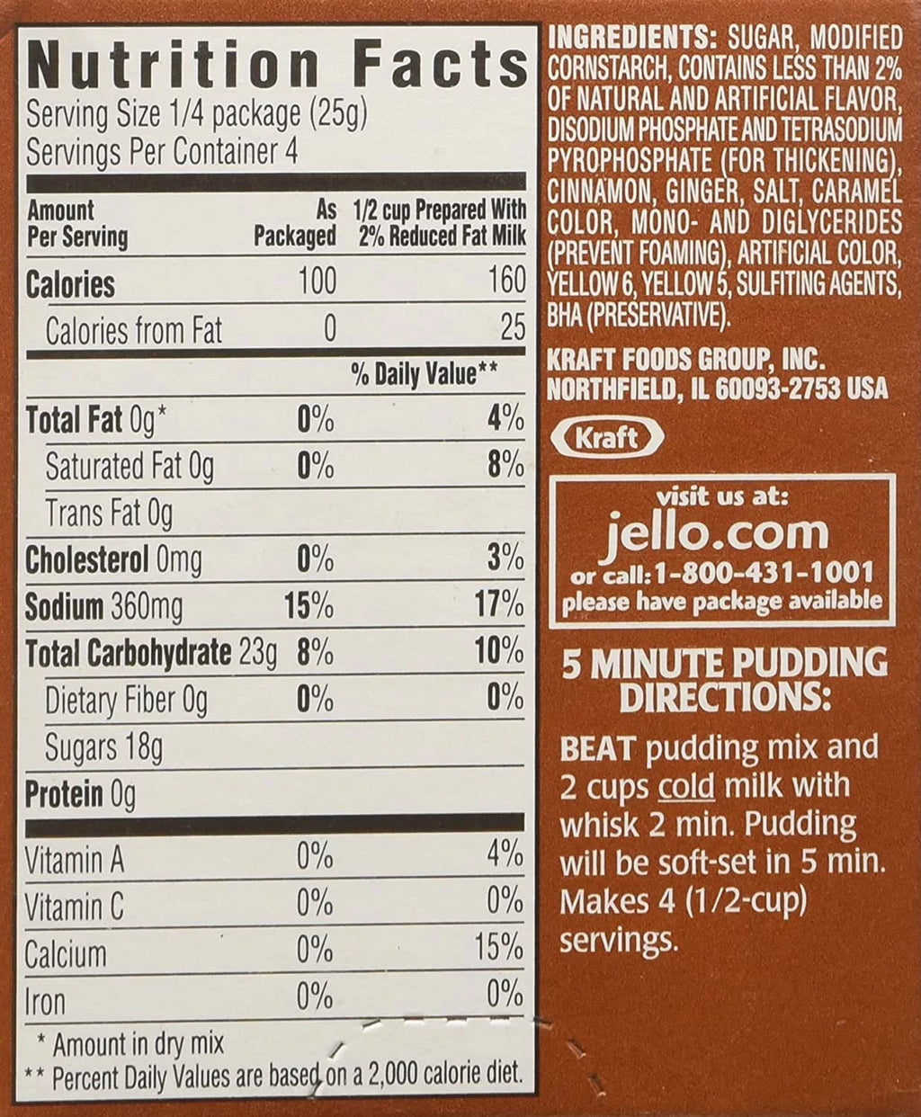 Pumpkin Instant Pudding & Pie Filling, 3.4 oz Boxes (Pack of 8) W259018