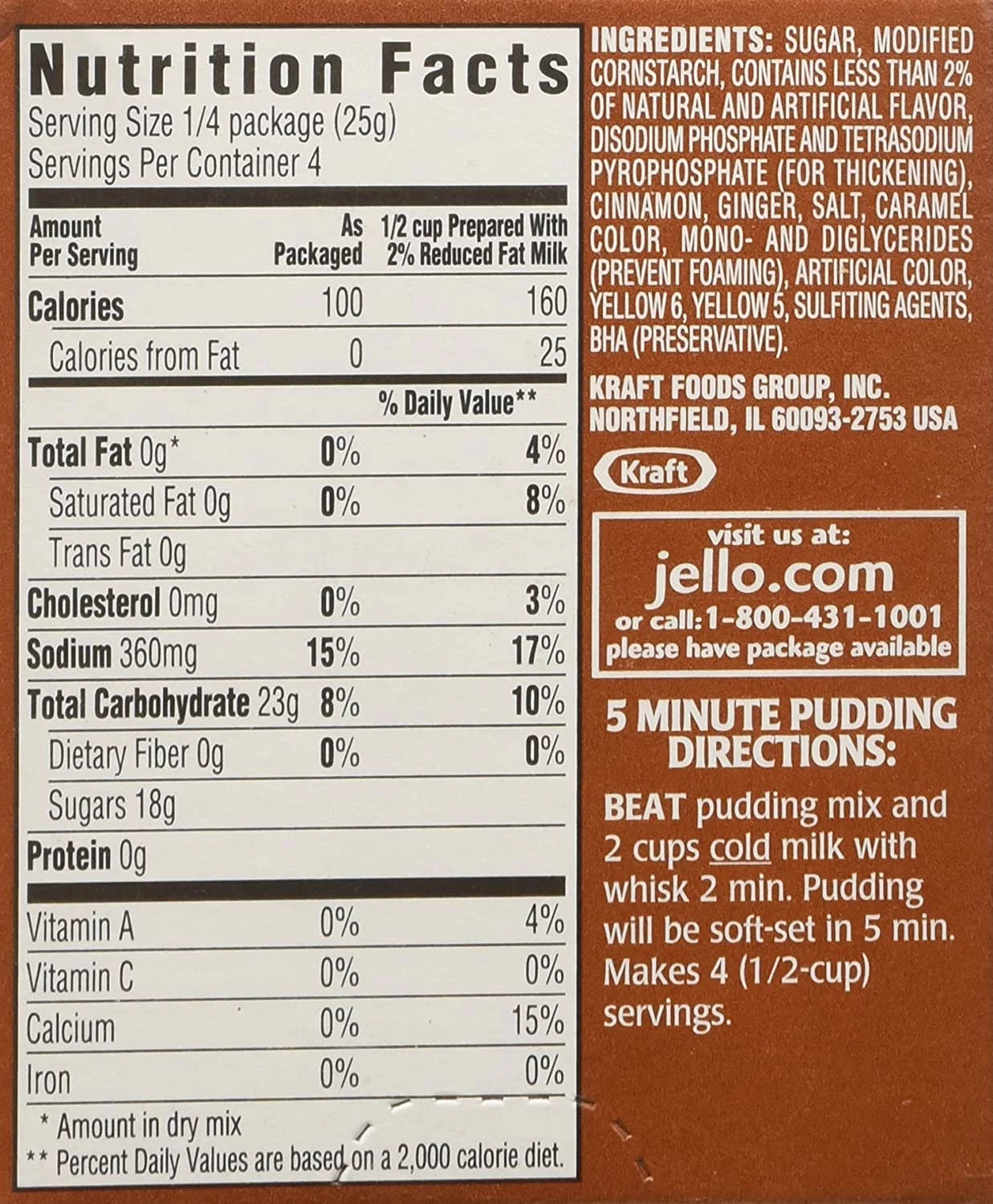 Pumpkin Instant Pudding & Pie Filling, 3.4 oz Boxes (Pack of 8) W259018