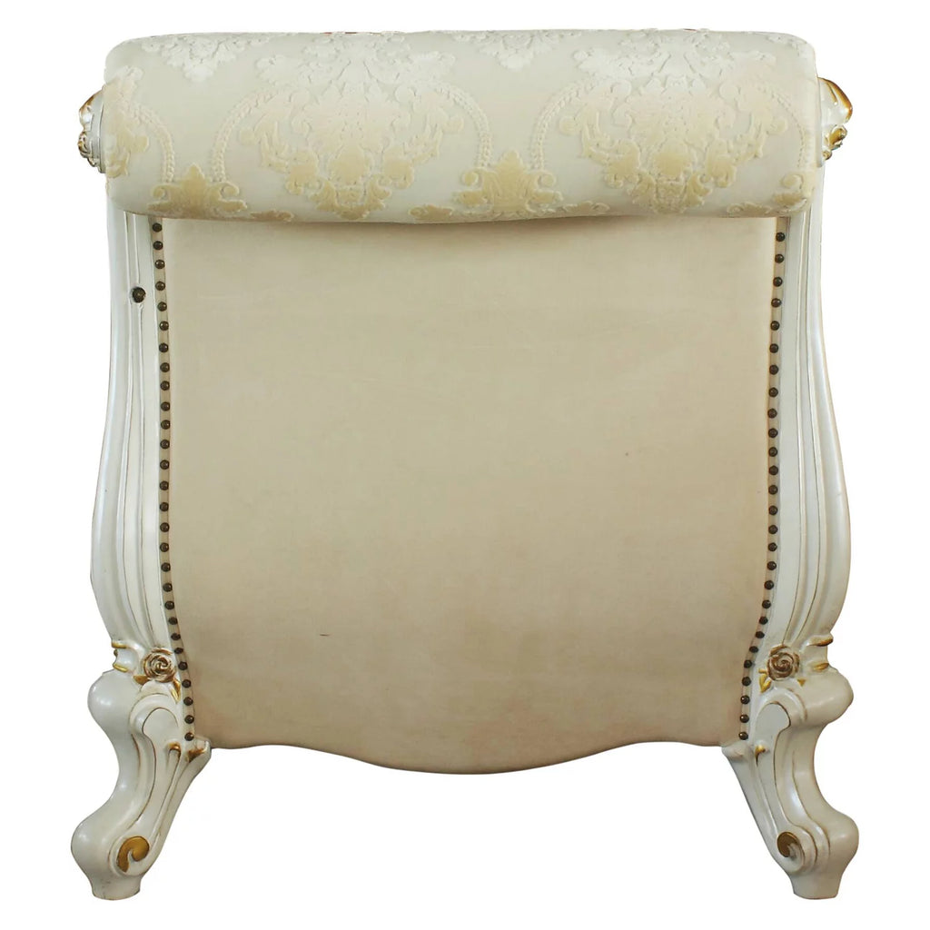 One Arm Chaise with Nailheads in Antique Pearl W16991
