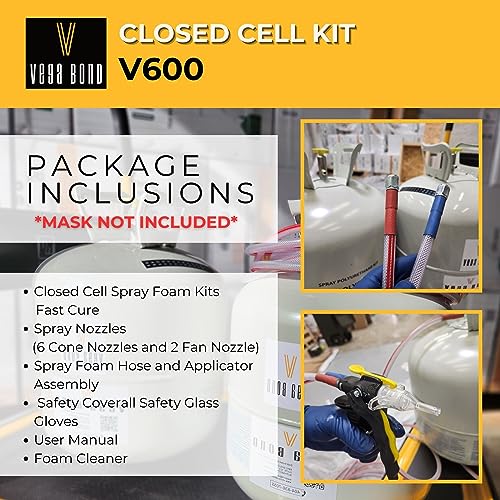 Closed Cell Spray Foam Insulation Kit, 600 BF Coverage J941331