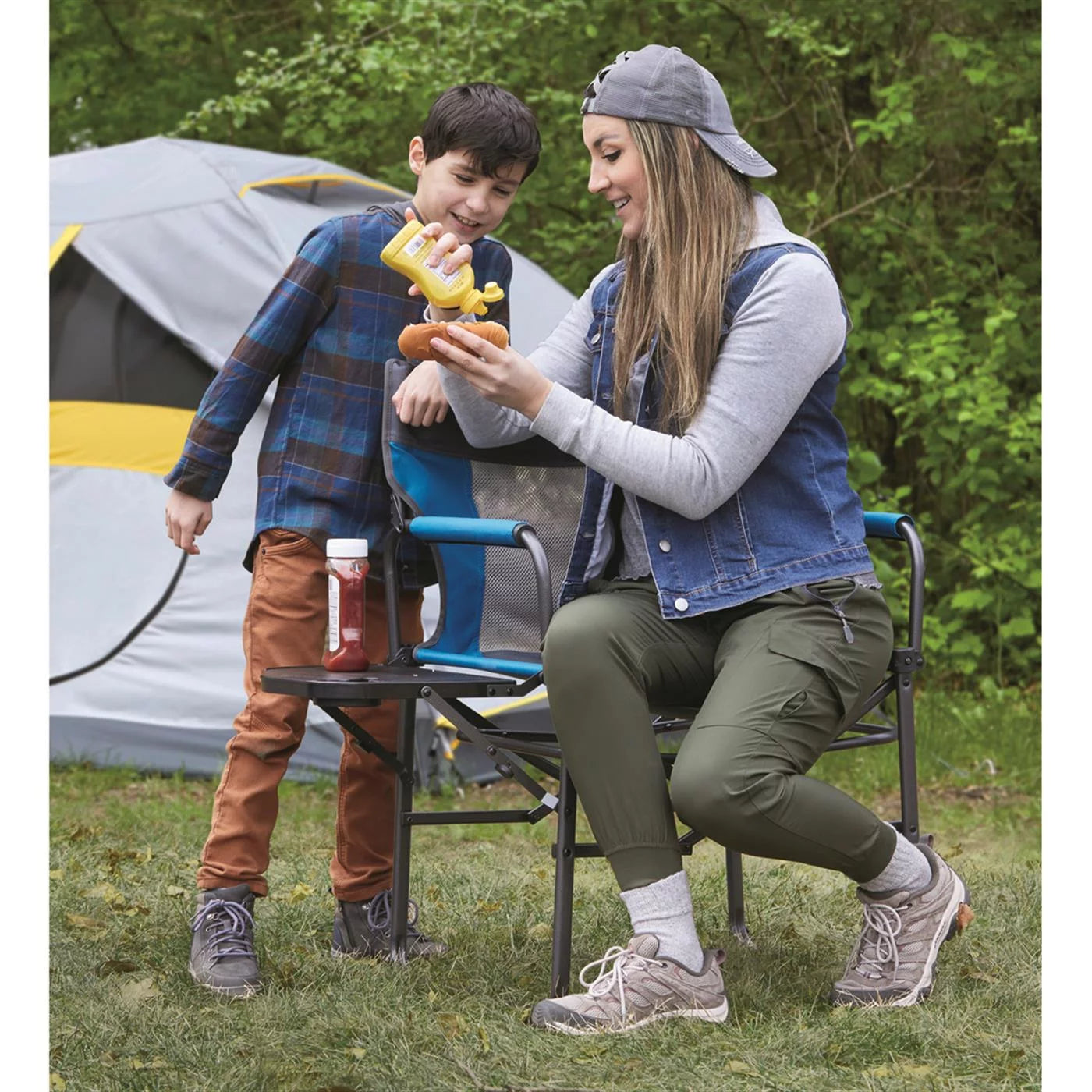 Director Camping Chair for Adults, Portable Folding, 300-lb Capacity W8220